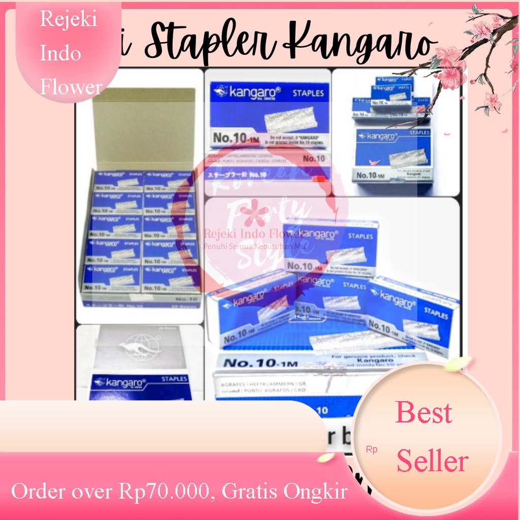 

REJEKI STAPLER ISI STAPLES KECIL ISI HEKTER ISI JEPRETAS STAPES NO 10 KANGARO