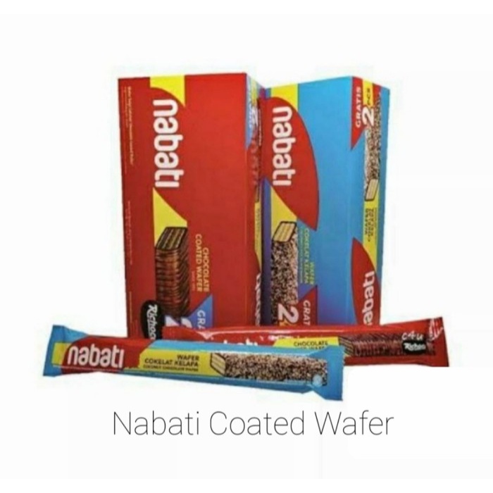 

Nabati Chocolate Coated Wafer 1 box isi 12+2 pcs x @18gr