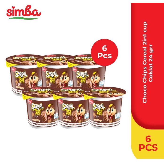 

Simba Choco Chip Sereal 2in1 Cup @24gr x 6 pcs ORIGINAL