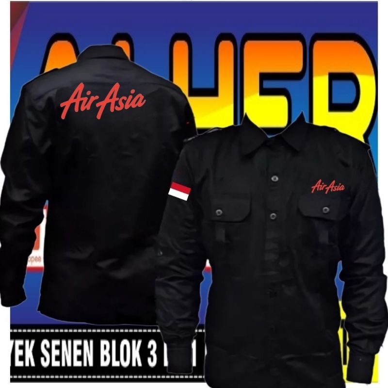 kemeja air asia baju air asia seragam air asia Pdh air asia kemeja kerja air asia baju kerja air asi