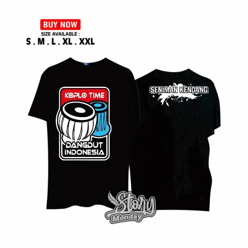 Kaos Distro Musik KOPLO TIME SENIMAN KENDANG Katun Combed 30s