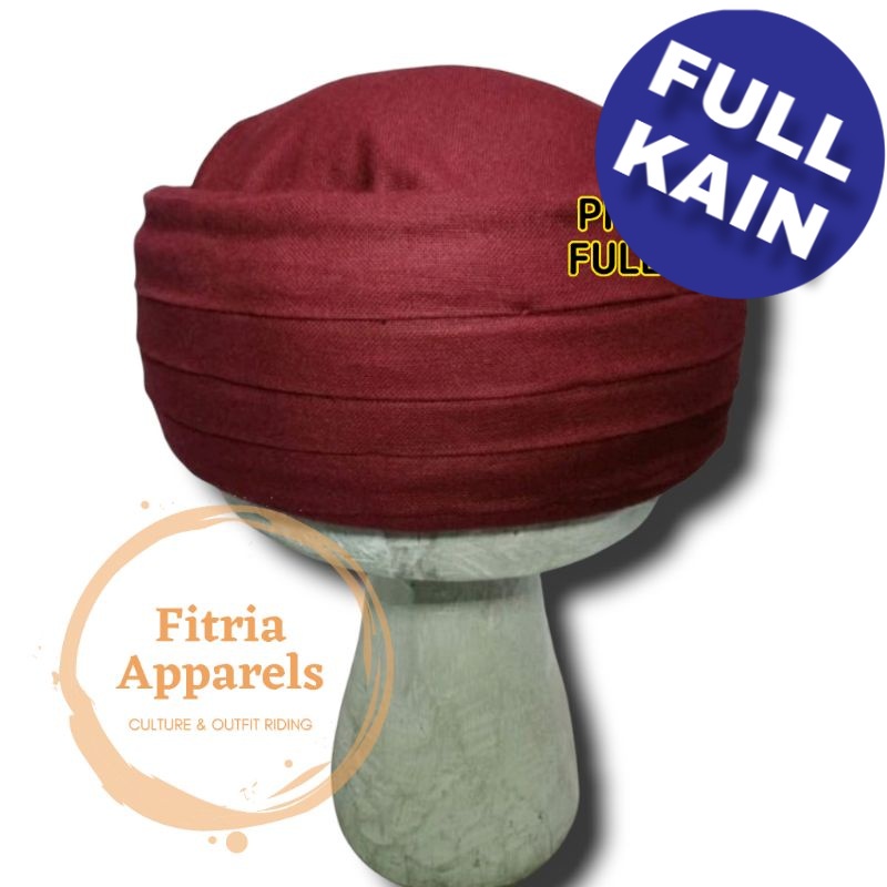 peci buhun FULL KAIN klasik merah - iket candra sumirat praktis iket sunda Terjangkau