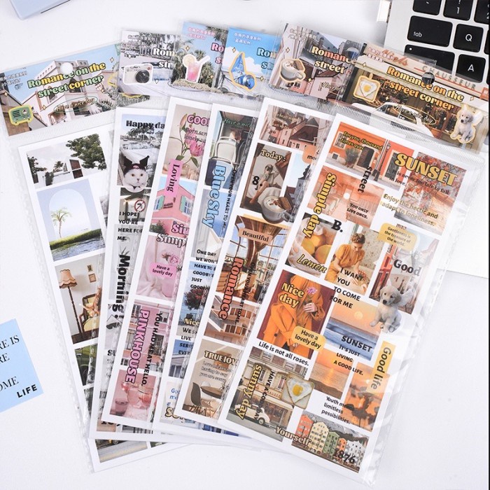 

Sticker Laptop Decorstive Street Corner Series Journal Aesthetic Tape