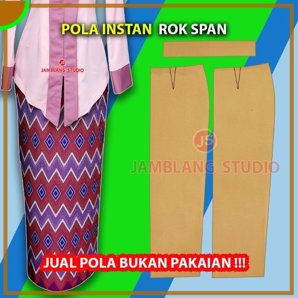 Pola Instan Rok Span Sederhana | Aneka Pola