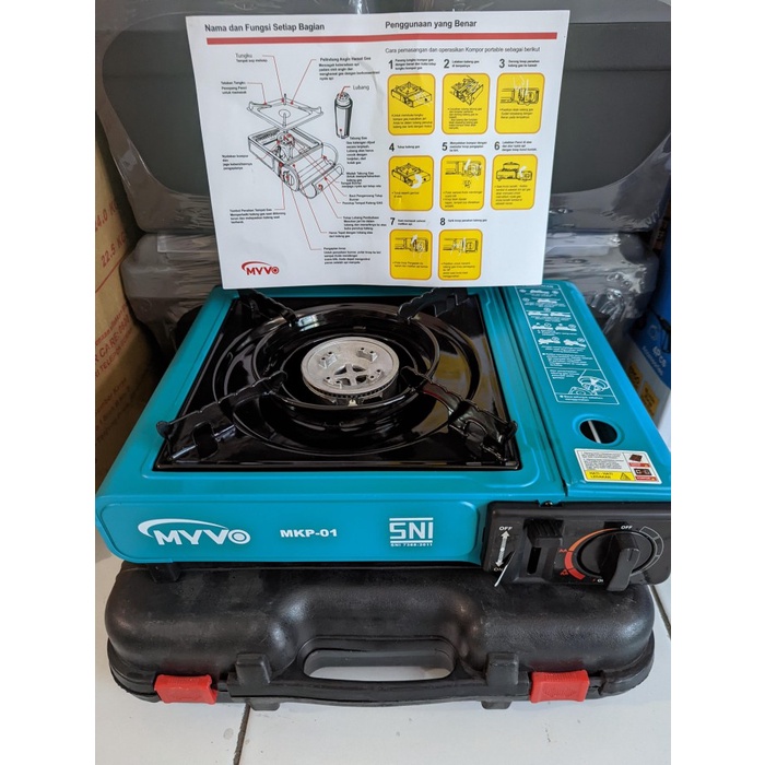 KOMPOR PORTABLE MYVO GAS TABUNG LPG 2 IN 1 / KOMPOR MYVO