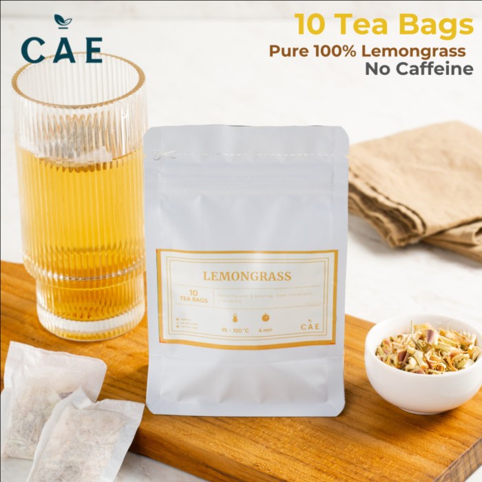 

LEMONGRASS 10 TEA BAGS Teh Sereh/Serai Herbal Dried Alami Pure Organik