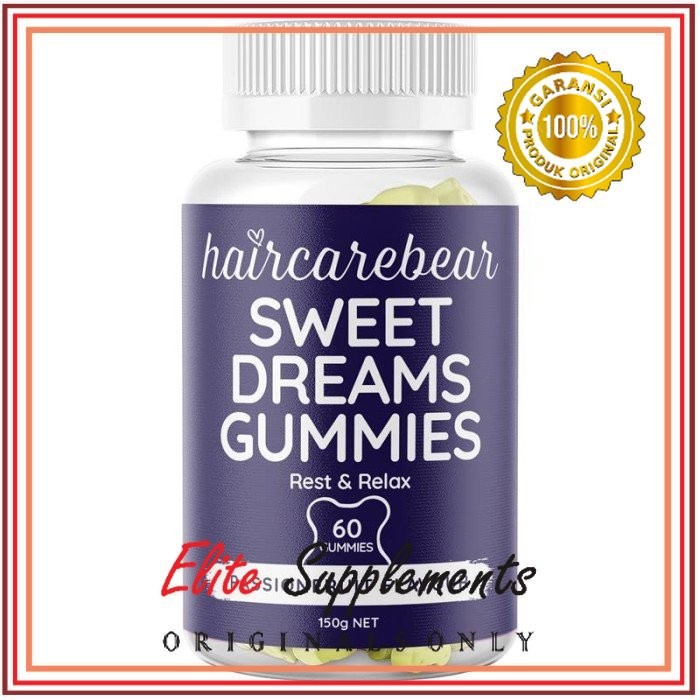 Haircare Bear Sweet Dreams Gummies Passionfruit 60 Pack | Suplemen Tidur Alami & Aman