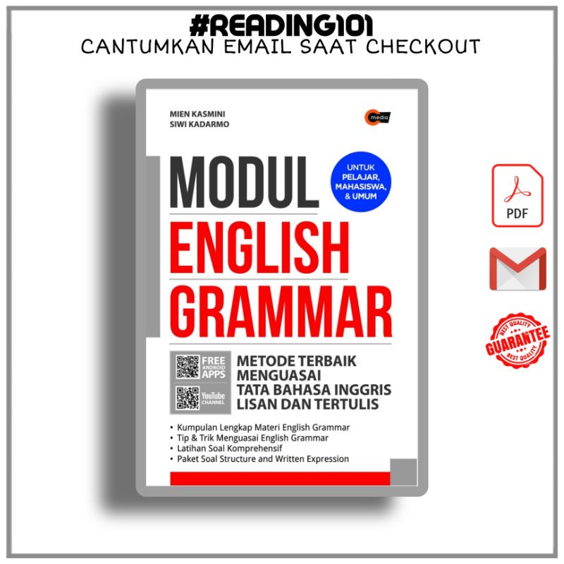 

(Indonesia) Modul English Grammar: Metode Terbaik Menguasai Tata Bahasa Inggris Lisan dan Tertulis