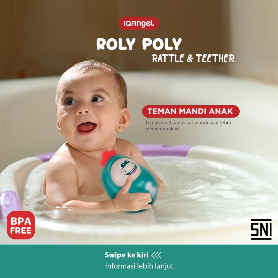 BABIESFIRST IQ0296 IQANGEL ROLY POLY RATTLE &amp; TEETHER