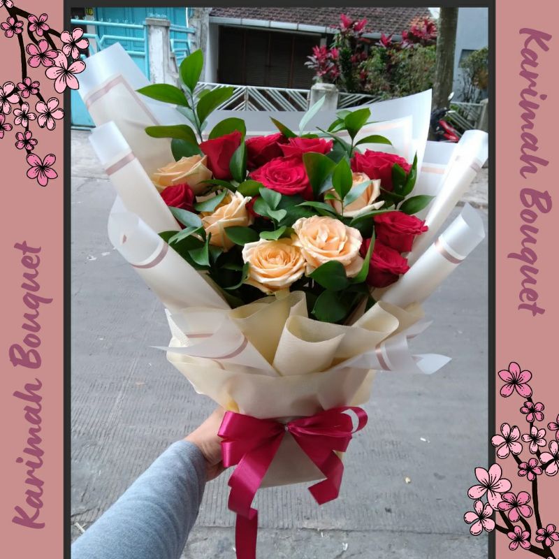 LANGSUNG JADI Buket Bunga Wisuda JUMBO / Bouquet Bunga / Bucket Bunga Wisuda BESAR / Buket Bunga Asl