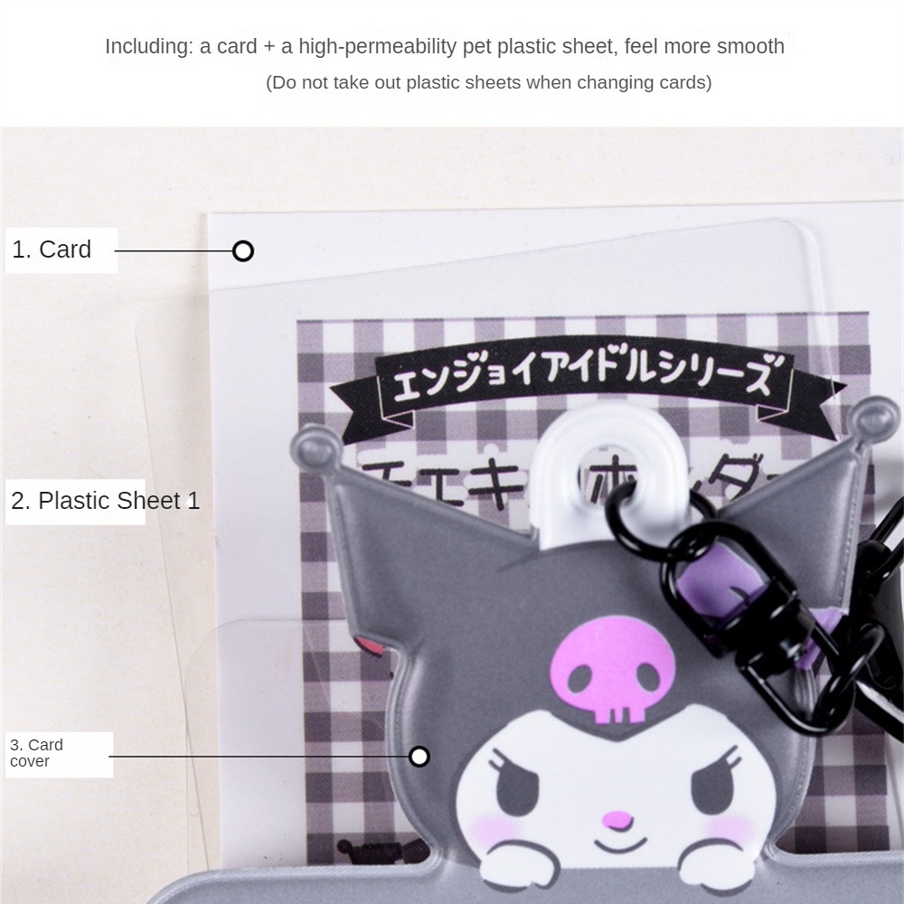 Set Kartu Kampus Mahasiswa Sanrio 1 Buah Ornamen Ransel Tas Kunci Tas Kartu Permainan Kartu Id Melodi Hello Kitty Mymelody