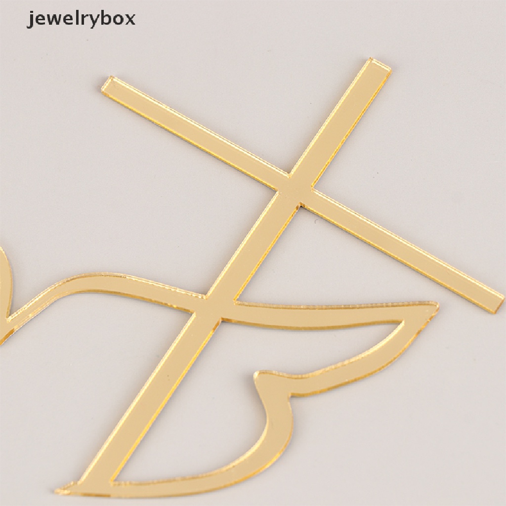 [jewelrybox] Dove Cross Topper Perjamuan Pertama Minimalis Akrilik Hiasan Sisipan Kue Butik