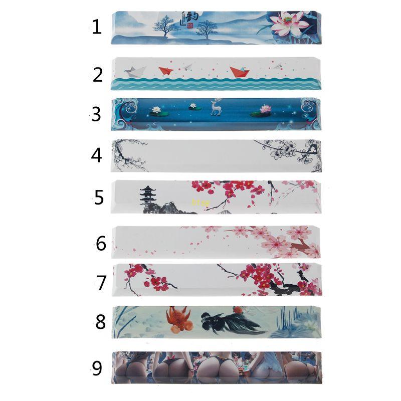 Btsg Keyboard Mekanik PBT 6.25U Spacebar Keycap Cherry Profile Dye-Subbed Untuk Kunci