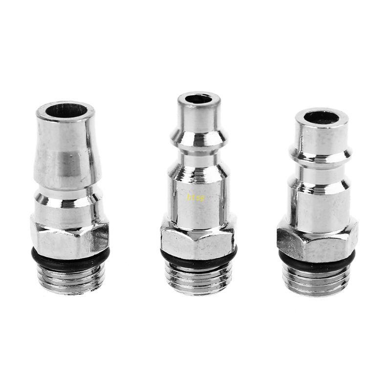 Btsg 3x/Set 1per4npt Male Threads Size Tools Portable US JP EU Type Set Quick Coupler Konektor Selang Angin Fitting Accesso