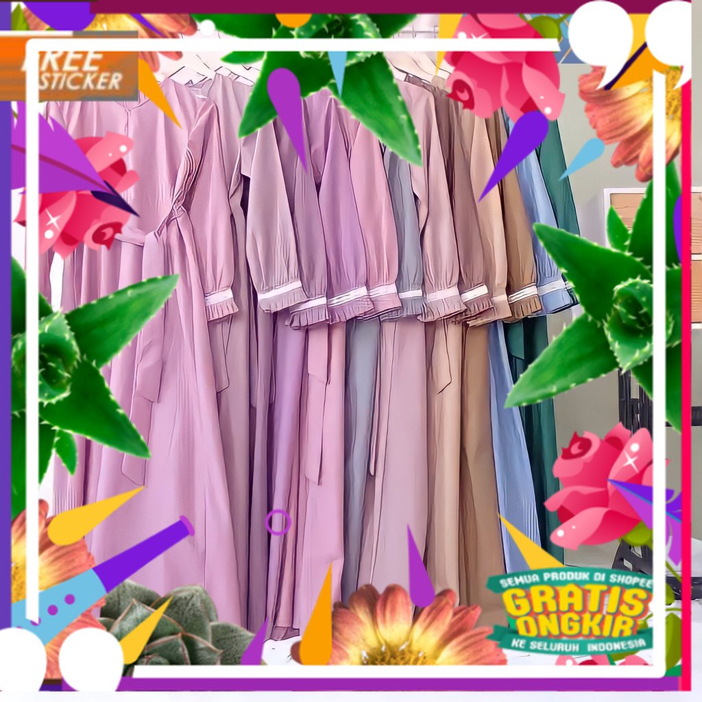 Gamis Polos Dress Toyobo Fodu Madina Premium Jumbo Busui Daily Size M L XL Tunik/ solat sholat ied i