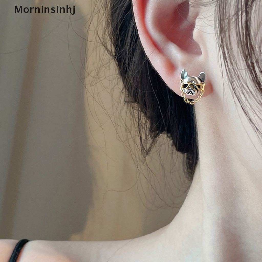 Mornin 1pasang Kreatif Gaya Hip Hop Lucu French Bulldog Stud Earrings Untuk Wanita Perempuan Lucu Anting Pesta Perhiasan Hadiah id