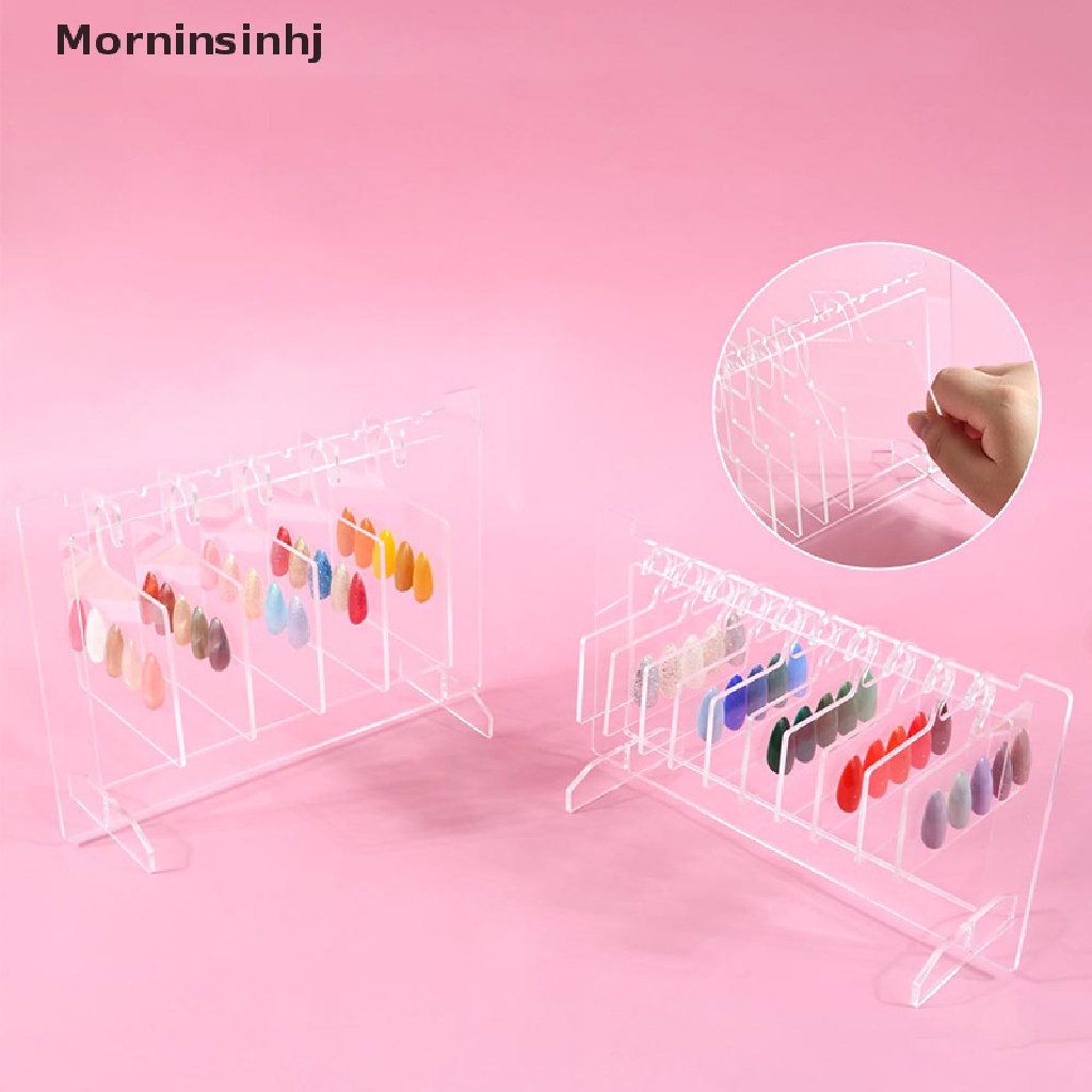 Mornin Papan Pajangan Nail Art Kuku Palsu Sample Display Gantungan Pajangan Kuku Stand id