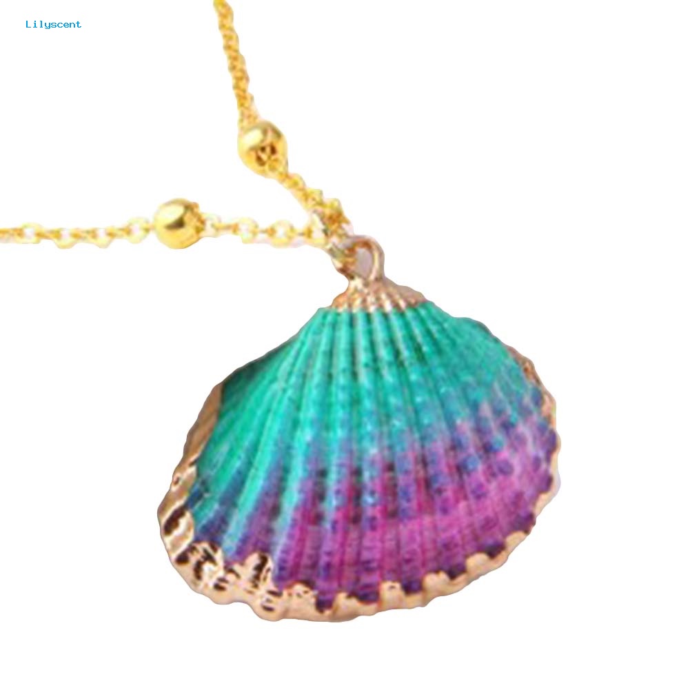 Lilyscent Bohemian Wanita Manik-Manik Keong Cowrie Shell Liontin Rantai Kalung Perhiasan Hadiah