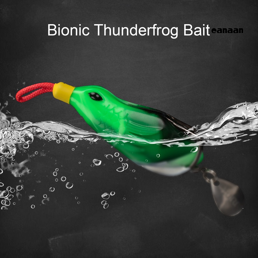 Cnn-6cm/13g Bionic Frog Lure Simulasi Berduri Kait Ganda Bercahaya Angling Umpan Jalan Hit Hitam Umpan Palsu Memancing Luar Ruangan