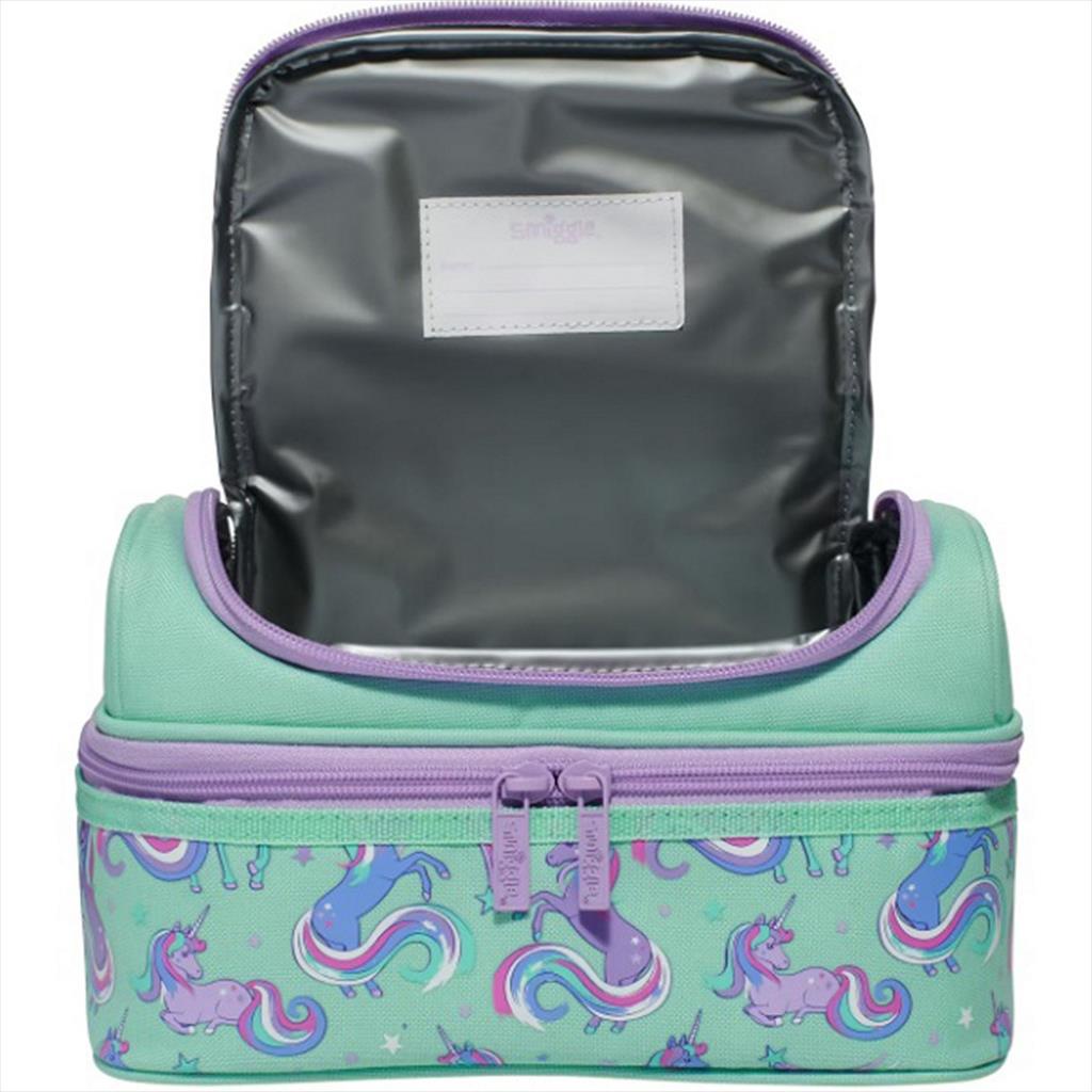 SMIGGLE LunchBox 444338 Double Decker Dash Mint Lunch Box