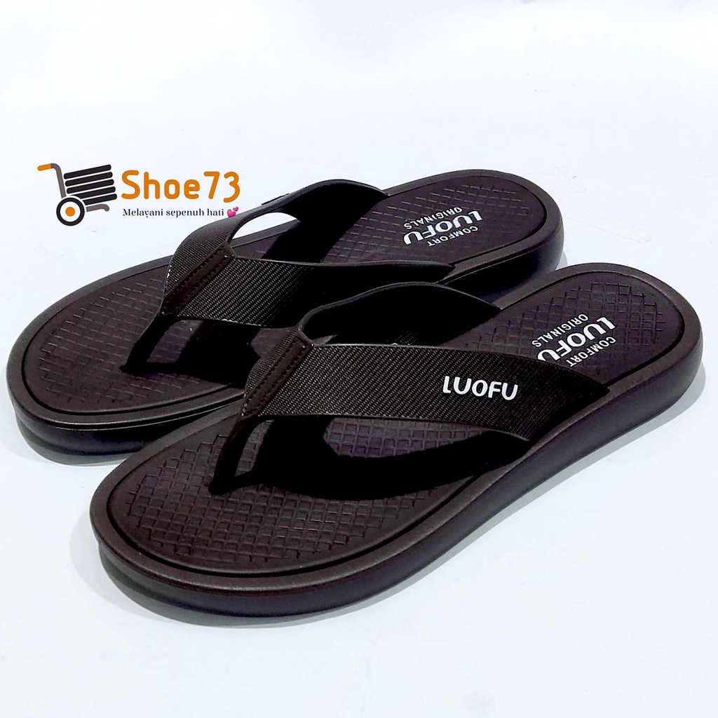 LUOFU F 2326 - E01PLS SIZE 40-44 ORIGINAL l Sandal jepit jelly pria l Sendal jepit cowok impor