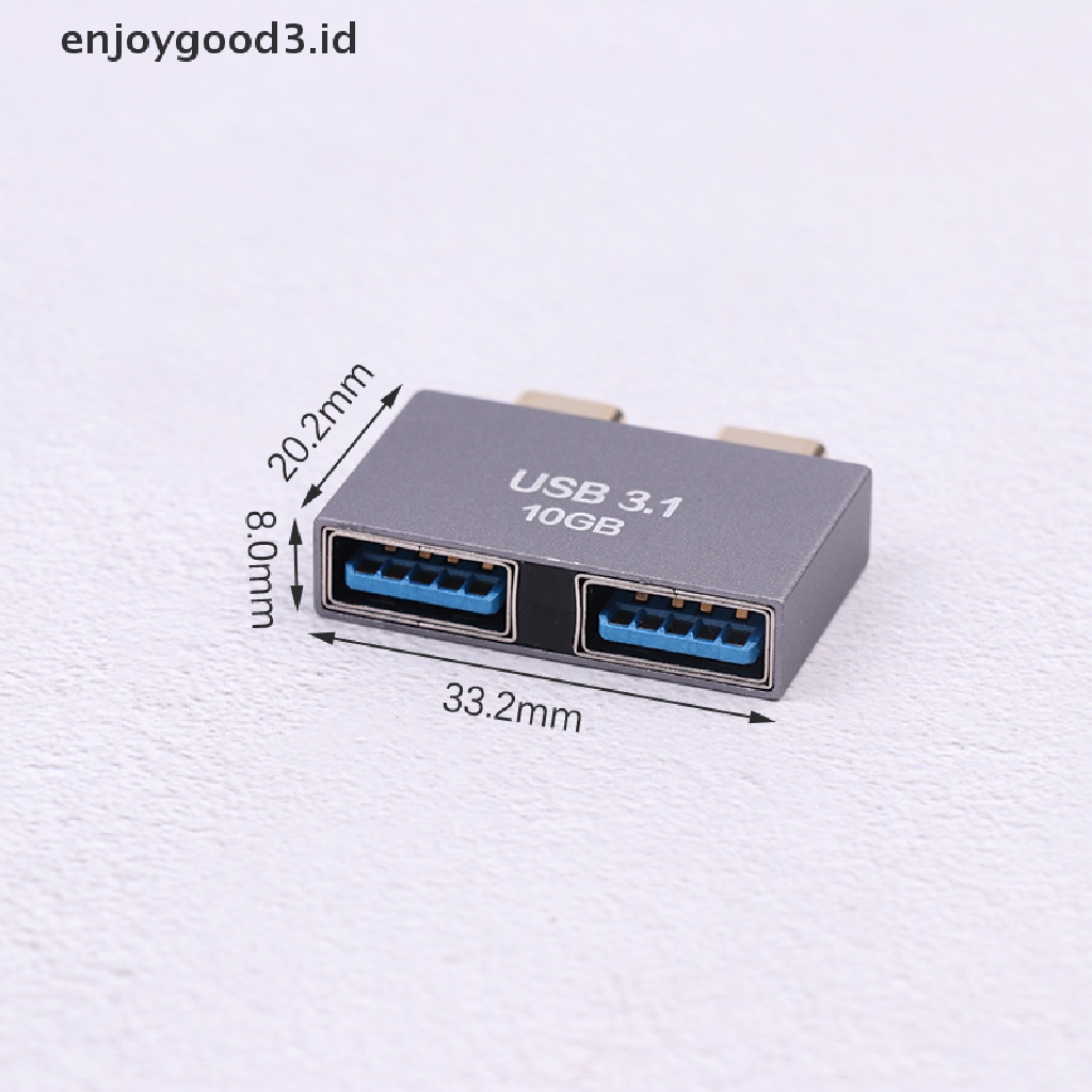 [Rready Stock] USB C Male to Dual Type-C USB A Female Splitter Convter Adapter Extension Konektor Untuk USB C PD Charger Laptop (ID)