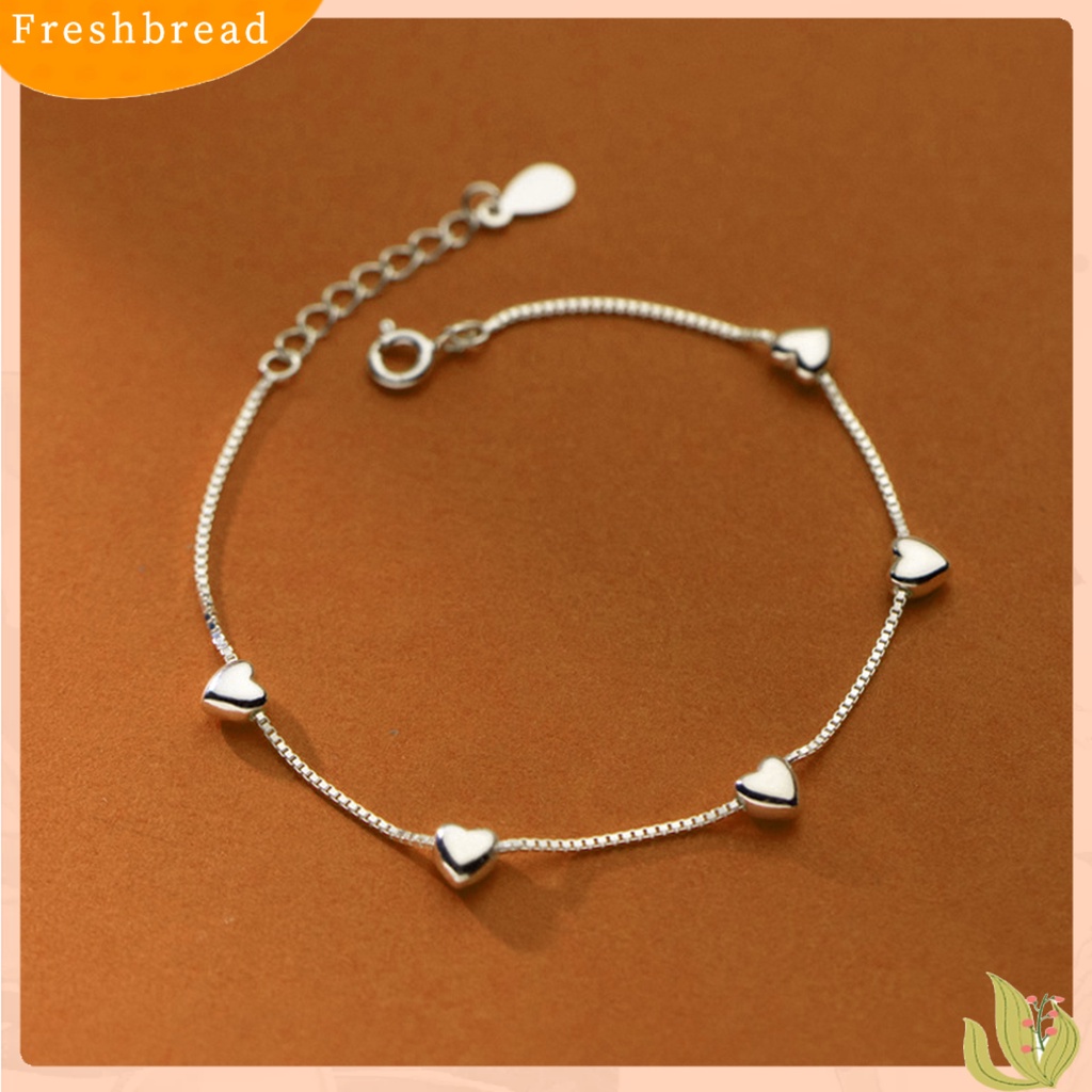 &lt; Freshbread &gt; Women Bracelet Adjustable Sweet Elegant Bright Luster Semua Pertandingan Dekorasi Hadiah Cinta Hati Rantai Gelang Pesta Pesona Perhiasan Untuk Pacar