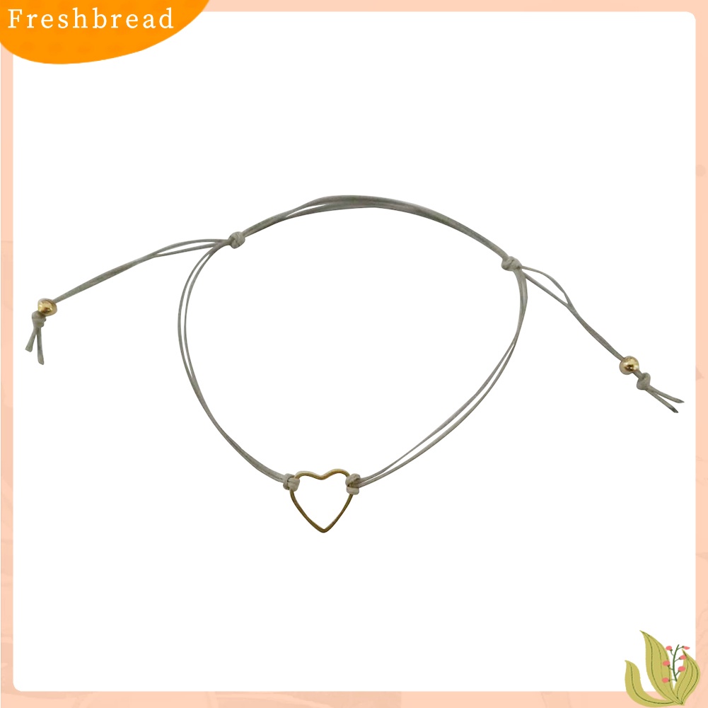 &lt; Freshbread &gt; 2Pcs/Set Double Layer Braided Rope Mutiara Imitasi Berongga Hati Wanita Gelang