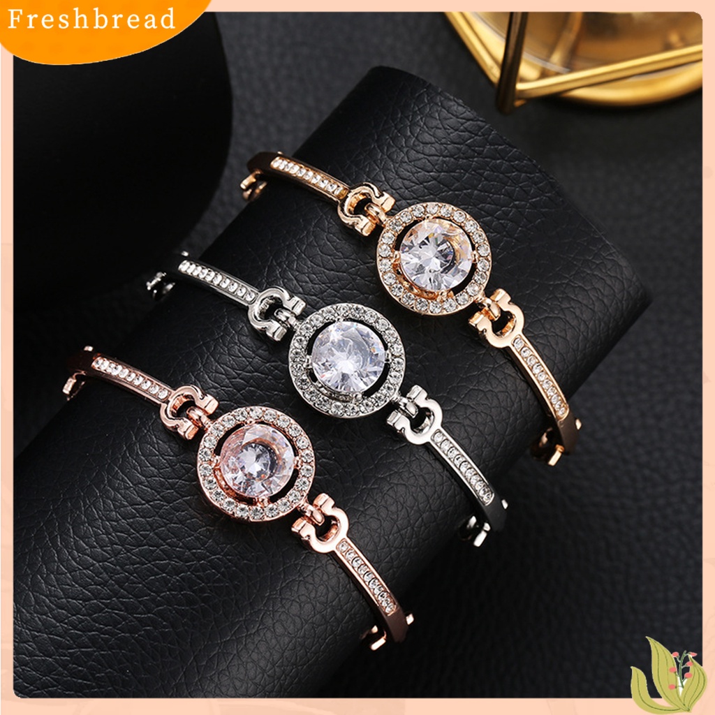 &lt; Freshbread &gt; Women Bracelet Sparkling Vibrant Color Lobster Clasp Design Adjustable Dengan Rantai Ekstensi Alloy Berlian Imitasi Bersinar Gelang Wanita Perhiasan Hadiah Untuk Perempuan