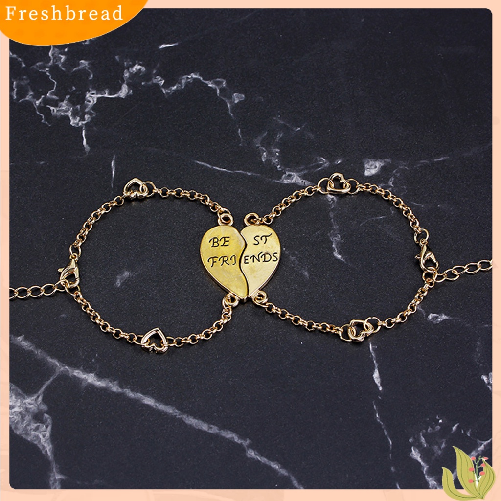 &lt; Freshbread &gt; 2Pcs Sahabat Hati Pola Bersama Gelang Bangle Persahabatan Perhiasan Hadiah