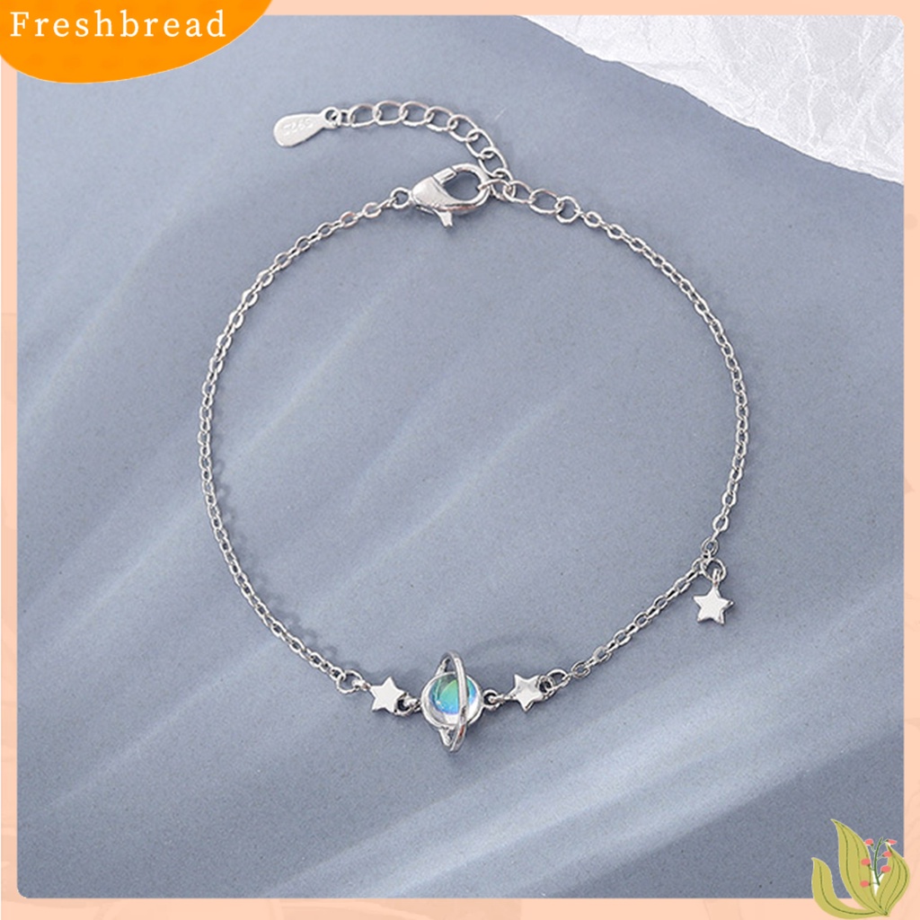 &lt; Freshbread &gt; Wanita Gelang Faux Moonstone Bintang Individu Romantis Planet Liontin Wanita Bangle Women Jewelry