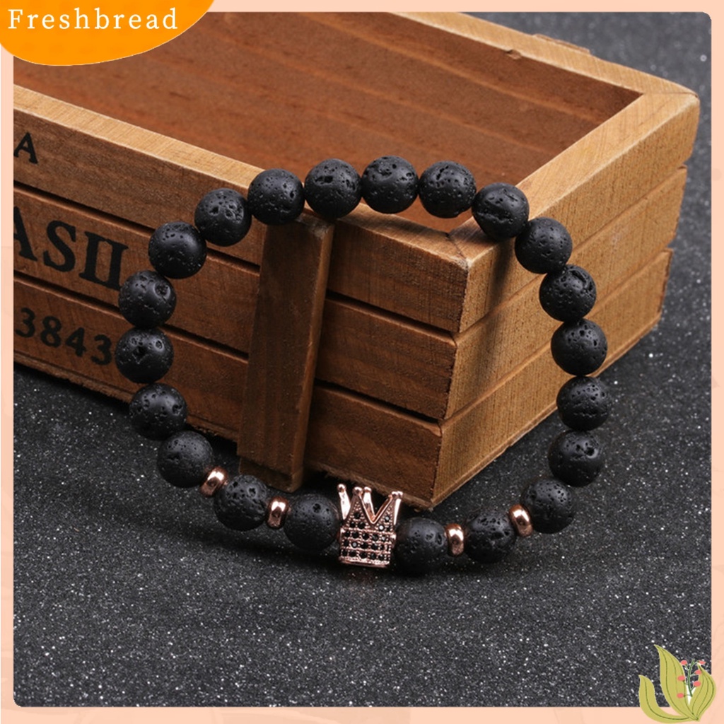 &lt; Freshbread &gt; Gelang Manik-Manik Bergaya Unisex Tahan Lama Pria Wanita Retak Bunga Batu Manik-Manik Gelang Perhiasan Untuk Pesta