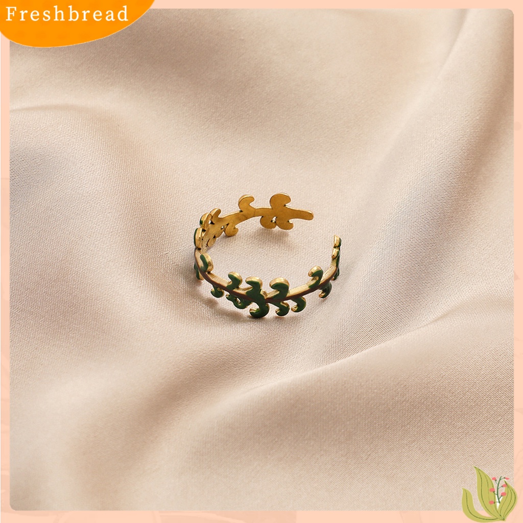 &lt; Freshbread &gt; Cincin Wanita Bunga Pembukaan Perhiasan Electroplating Vintage Finger Ring Untuk Pesta Perjamuan Prom