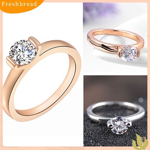 &lt; Freshbread &gt; Fashion Wanita Paduan Band Berlian Imitasi Dekorasi Jari Cincin Perhiasan Charms Hadiah