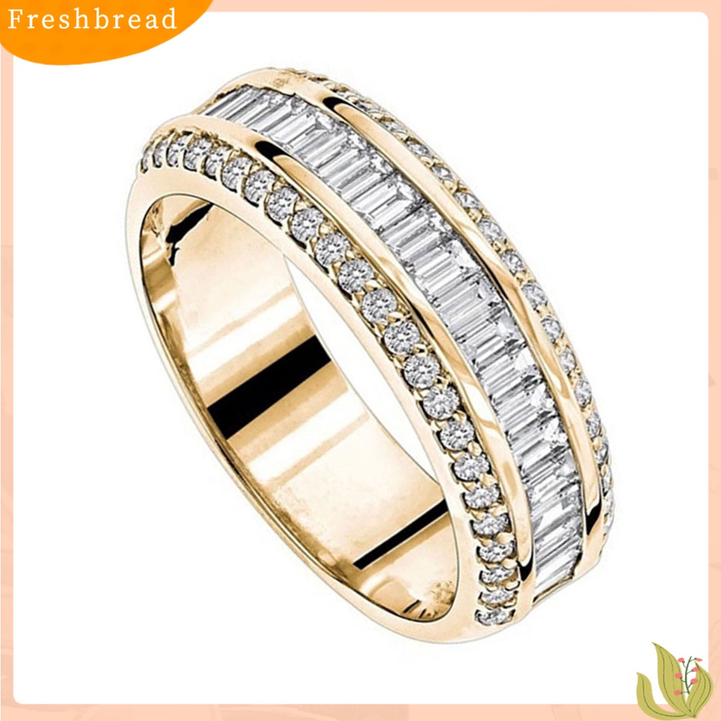 &lt; Freshbread &gt; Fashion Fidget Ring Berlian Imitasi Bertatahkan Semua Pertandingan Perhiasan Wanita Finger Ring Untuk Kehidupan Sehari-Hari