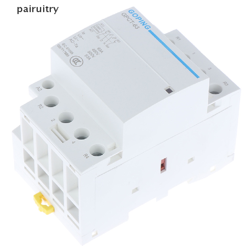 Prt 4P 63A 2NC 2NO 220V 400V~50/60HZ Din rail Kontaktor ac Rumah Tangga  Prt