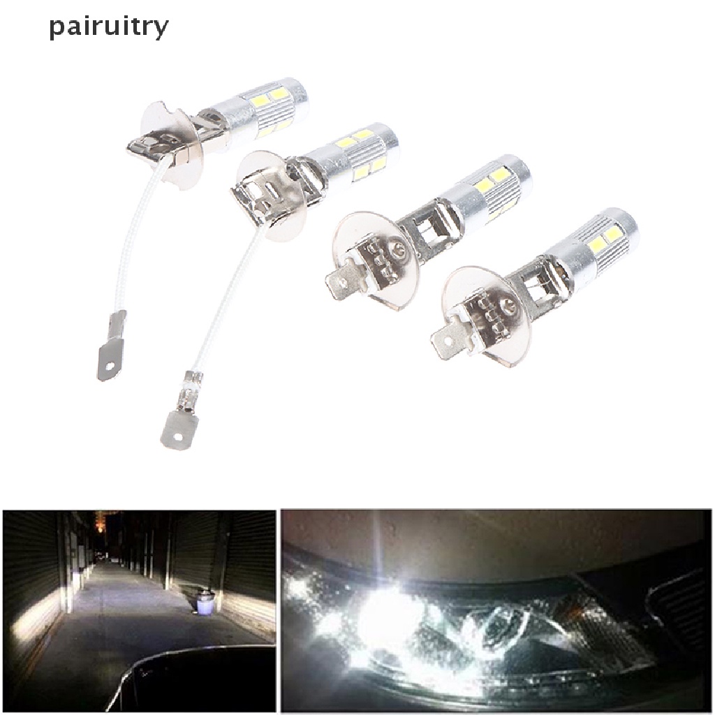 Prt 2Pcs H1 H3 12V 5630 6000K DC Lampu Mobil LED Auto Light Fog Light Car Headlight PRT