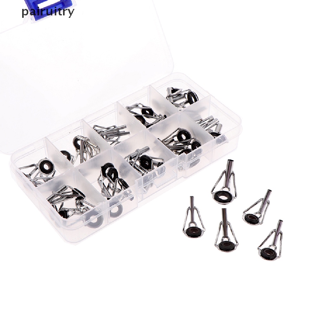 Prt 50pcs/Box Ukuran1-10# Set Kit Reparasi Tip Guide Joran Pancing DIY Mata Rings Tackle PRT