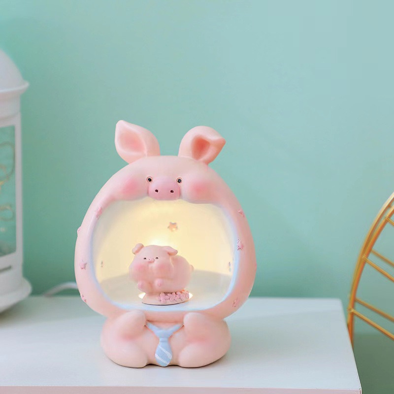 Lampu Rumah  USB Cartoon KARAKTER Bebek / Rabbit /Babi hias meja kamar anak lampu tidur souvenir ultah