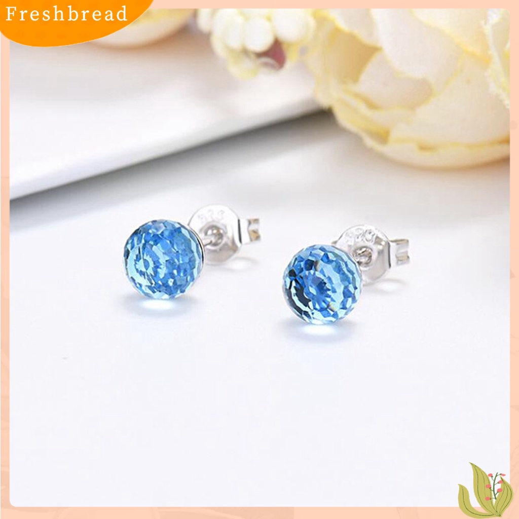 &lt; Freshbread &gt; Fashion Wanita Desain Bola Kristal Imitasi Ear Stud Earrings Perhiasan Hadiah Aksesori