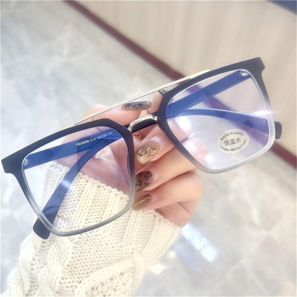 Frame Kacamata Nanas Fashion Square Clear Anti-Blu-Ray Eyewear