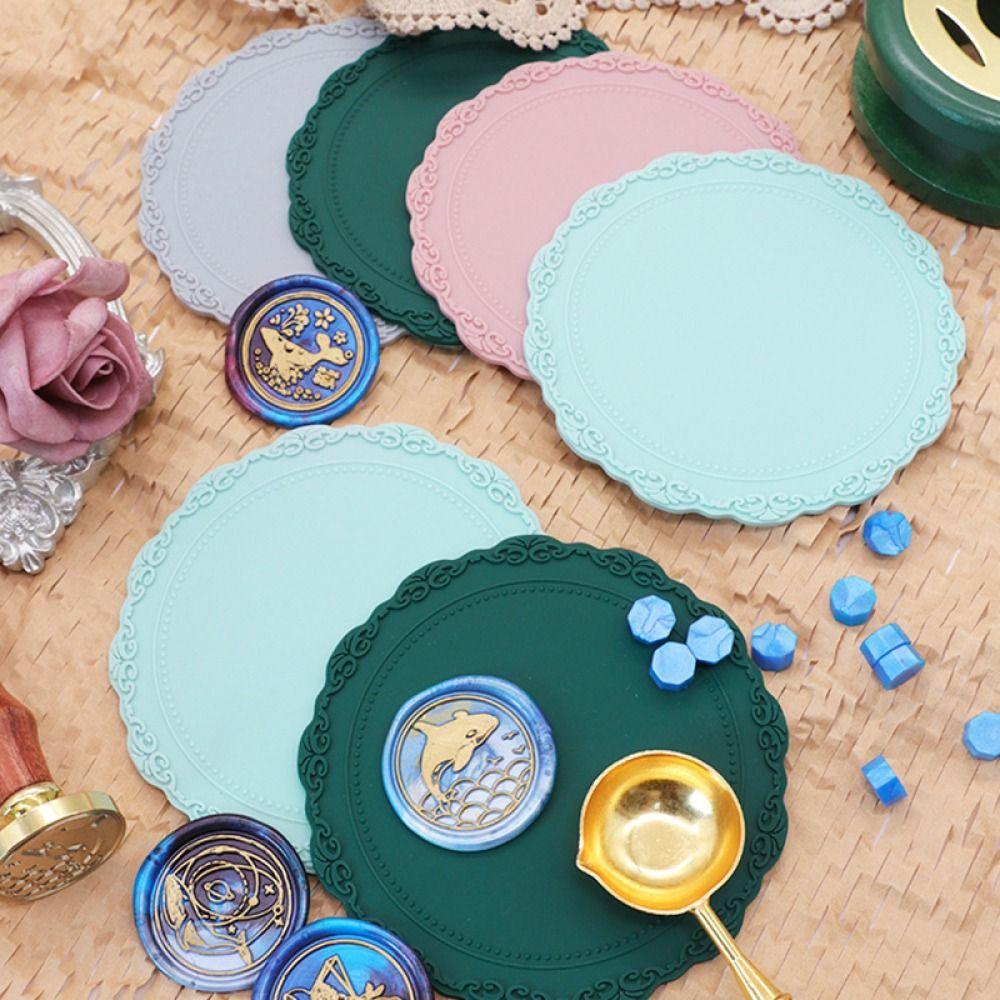 [Elegan] Pad Silikon Kerajinan Halus Pesta Pernikahan Wax Seal Aksesori Diy Brithday Party Sealing Wax Pad