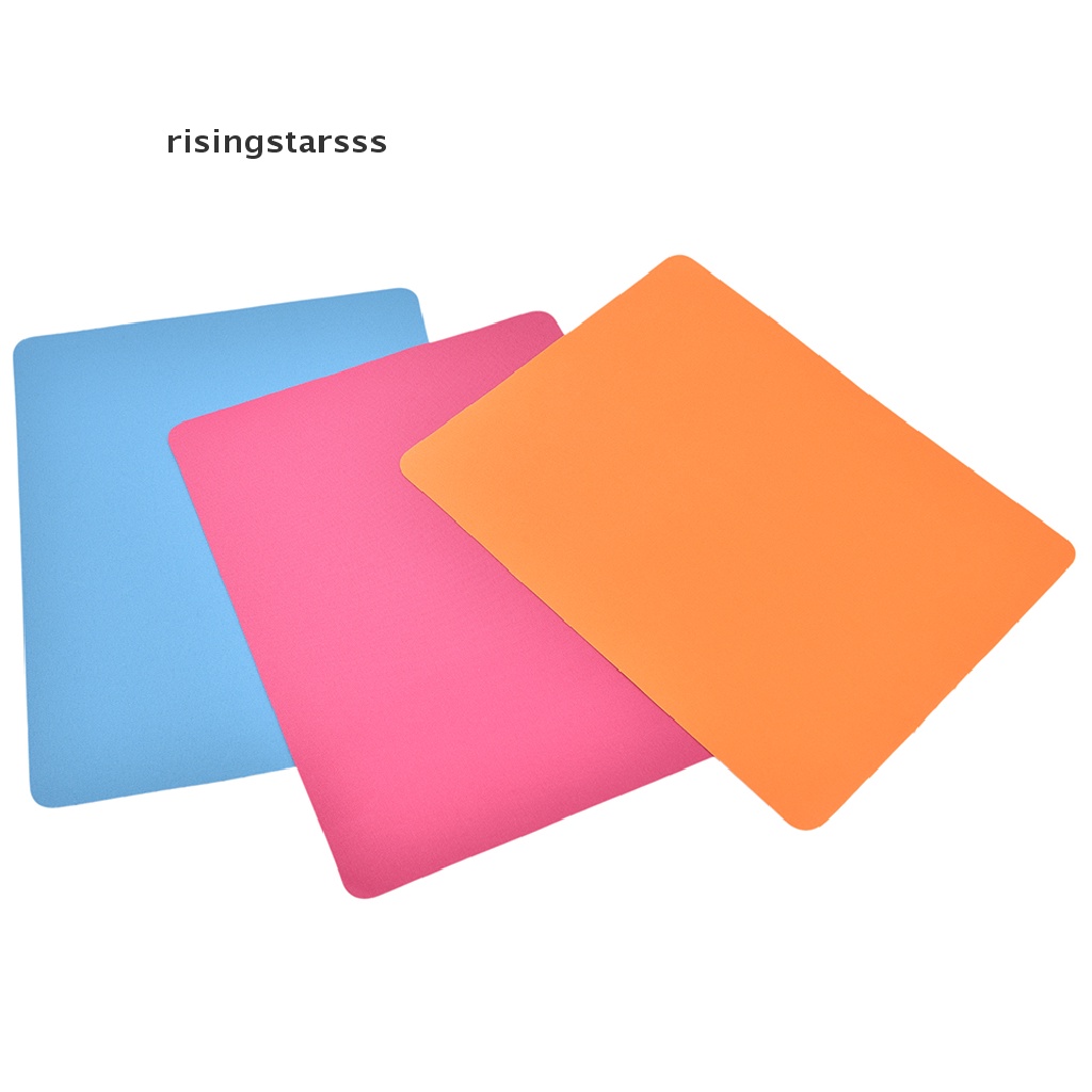 Rsid Span-new Hot 21.5 x 17.5cm Gaming PC Laptop Mouse Pad Anti-Slip Warna Solid Persegi Panjang Mat Jelly