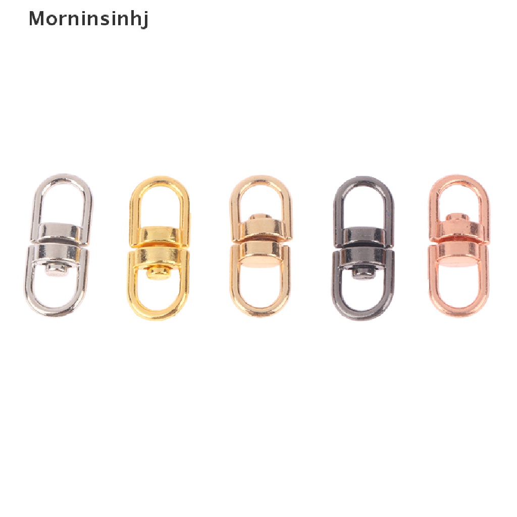 Mornin 20pcs Zinc Alloy Rotate Buckle Key Rings 1.6cm Putar Anjing Gesper Holder Konektor Keyfob DIY Gantungan Kunci Liontin Aksesoris id