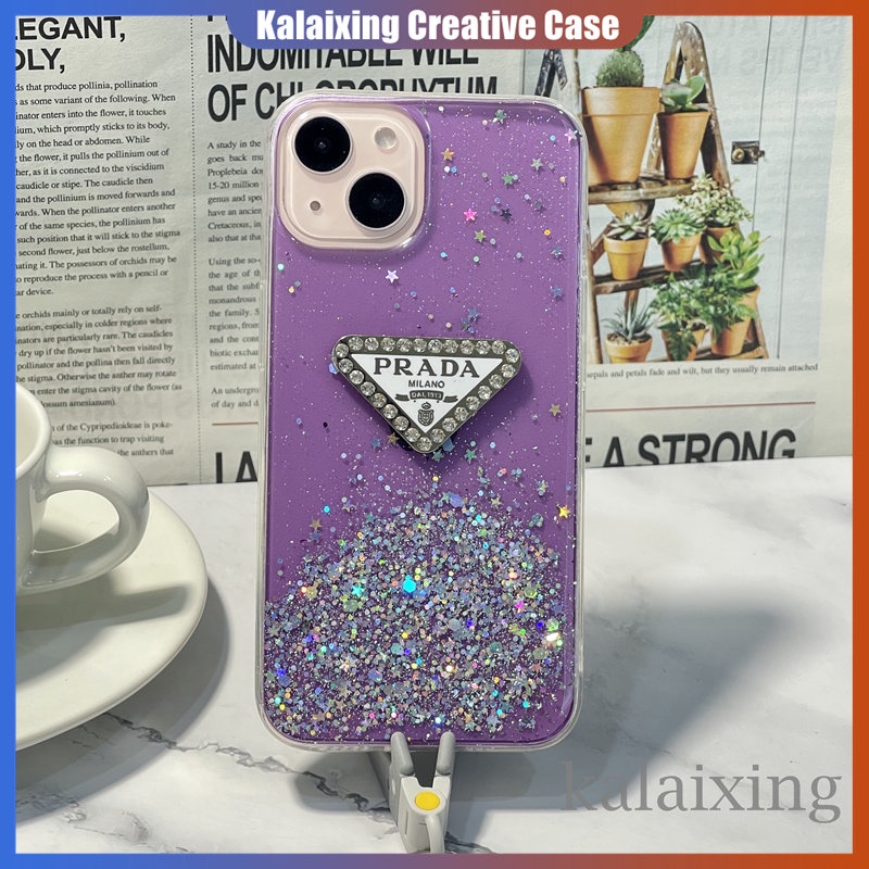 Casing Ponsel Logo Diamond Prada Untuk iPhone 14 Pro Max14Plus13 12 11 Pro Max Xs Max Xr X Xs7 8Plus Shiny Back Cover Soft Case