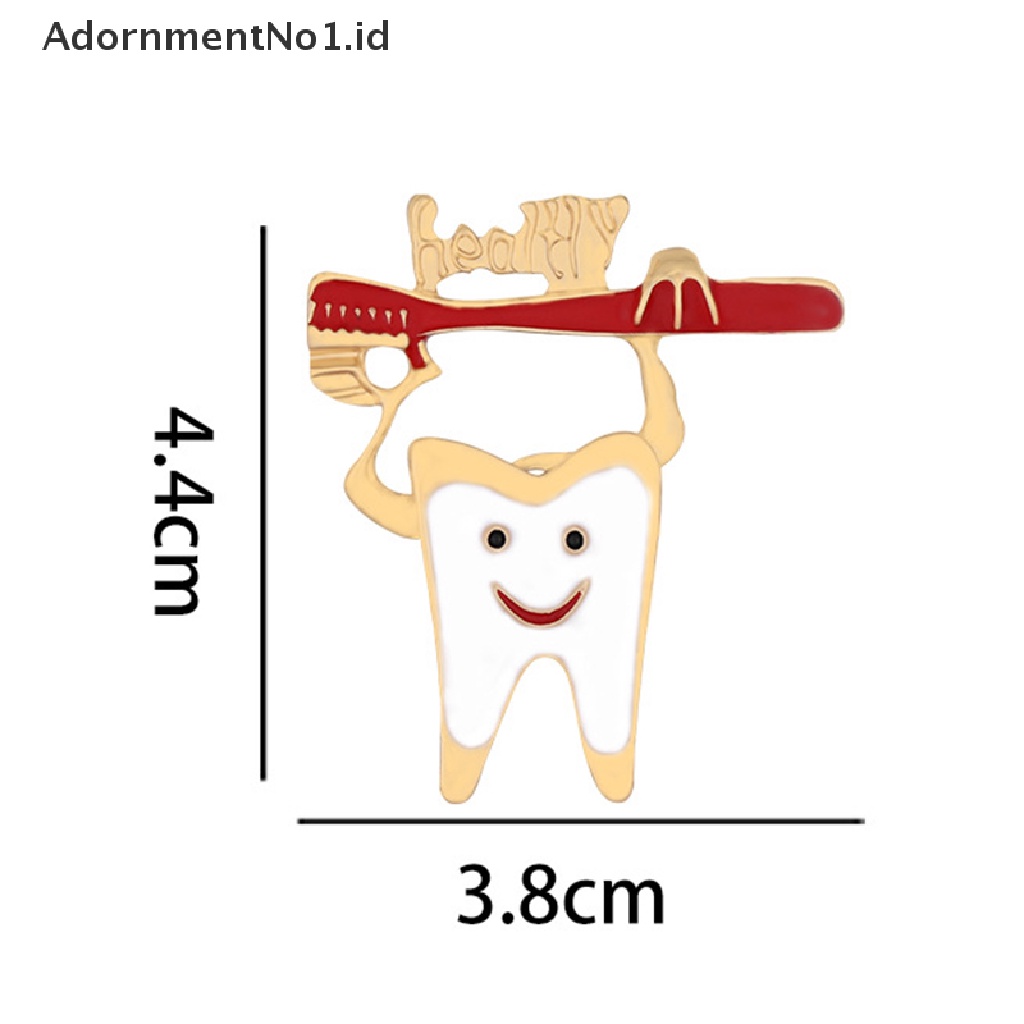 [AdornmentNo1] Fashion Sederhana Tooth Tooth Tooth Toothrush Enamel Pin Logam Perawat Sehat Bros Kerah Lencana Aksesoris Dentis Dokter Perhiasan Hadiah Untuk Teman Anak [ID]