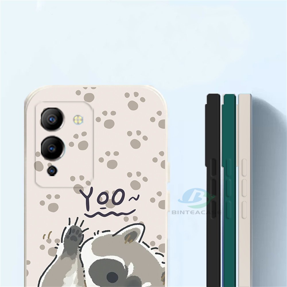 Realme 10 C55 C35 C21Y C25Y C21 RealmeC11 C25 C15 C12 C3 C2 Realme 8i 8 Pro 5 5i 6i Little Raccoon Soft Silicone Phone Case Cover Binteacase