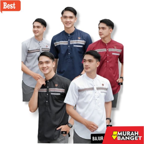 KEMEJA BUAT LEBARAN UNTUK PRIA TERBARU- KOKO KURTA LENGAN PENDEK FF TERBARU 2022 BAJU LEBARAN