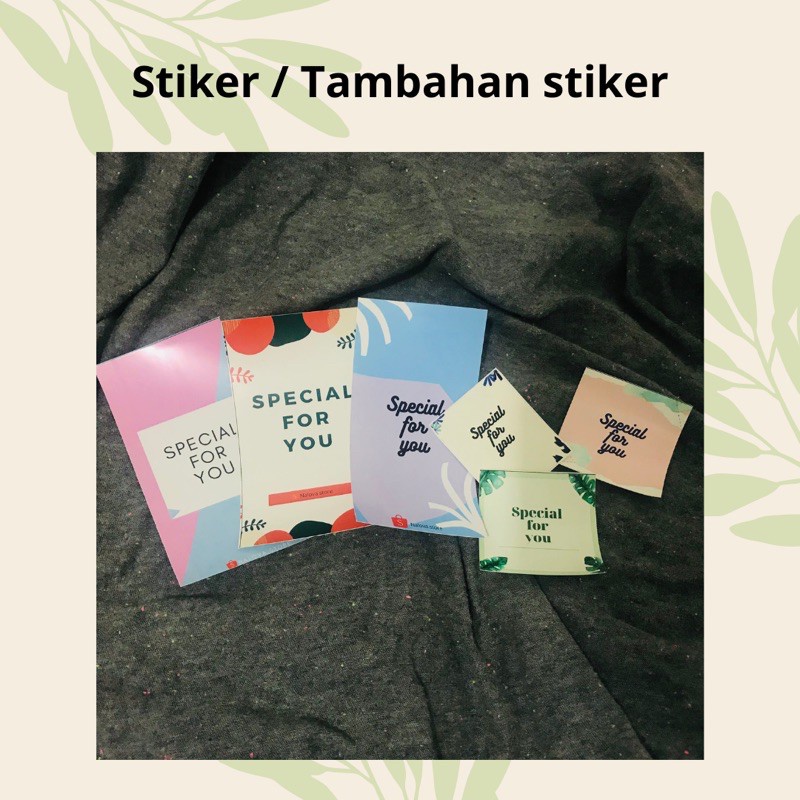 

Tambahan stiker / stiker label