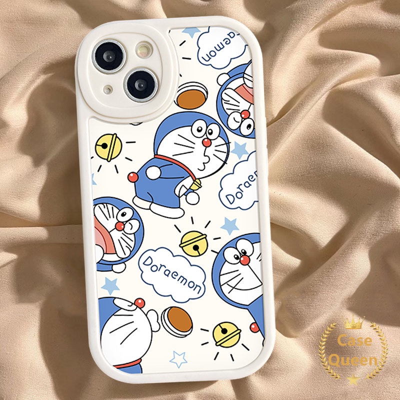 Casing Doraemon Kucing Kartun Lucu Untuk Realme C53 C31 C30 C35 C20 C55 C10 4G C20A C25Y C12 C17 C21Y C15 C25s C17 6i 6s 8 5i 7i 5 9i 6 8i 8Pro 5 C21 GT C11 C2 C3 Bulat Soft Cover Lensa